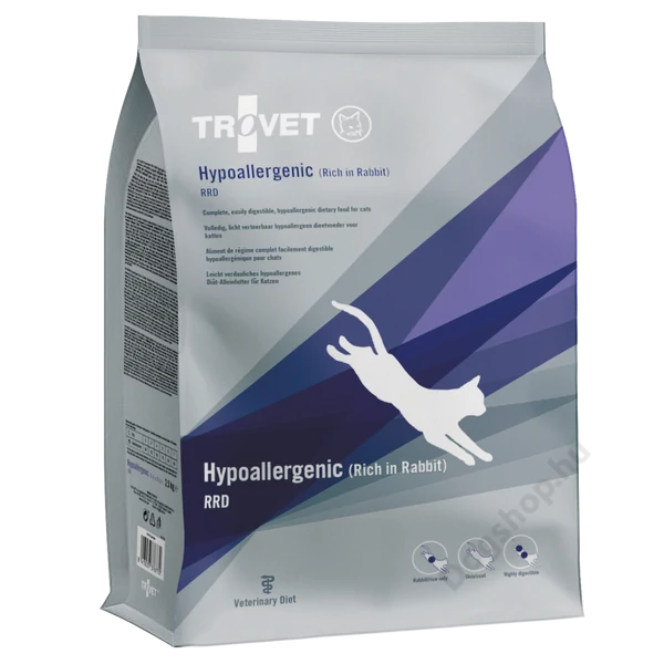 TROVET Hypoallergenic RABBIT&RICE Diet/RRD macskáknak 500 g