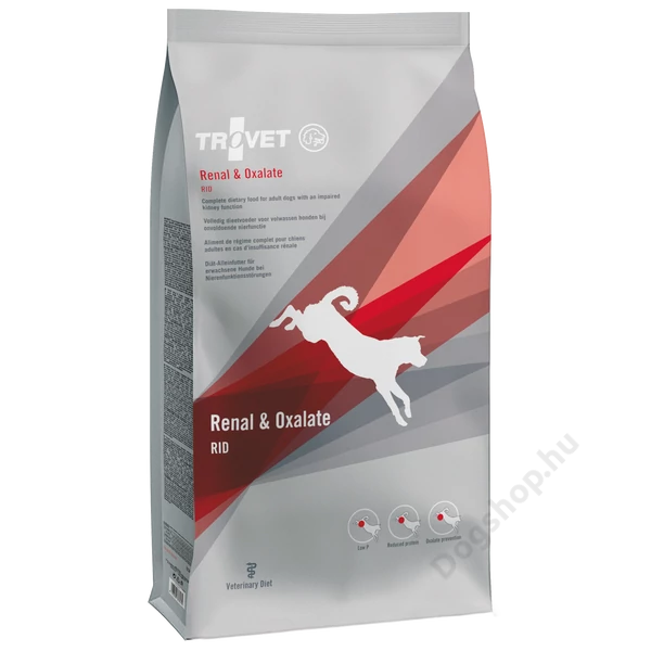 TROVET RENAL& OXALATE DIER/RID száraztáp felnőtt kutyáknak 12,5 kg