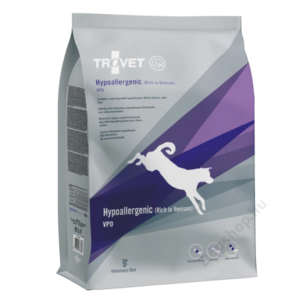 TROVET Hypoallergenic VENISON&POTATO Diet/VPD kutyáknak 3 kg