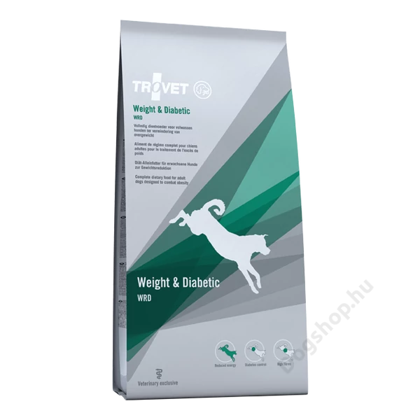 TROVET WEIGHT&DIABETIC Diet (WRD)  DOG száraztáp kutyáknak, 12,5kg