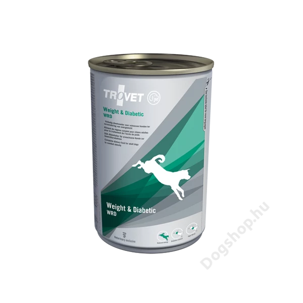 TROVET WEIGHT&DIABETIC./WRD DOG konzerv táp kutyáknak, 400g