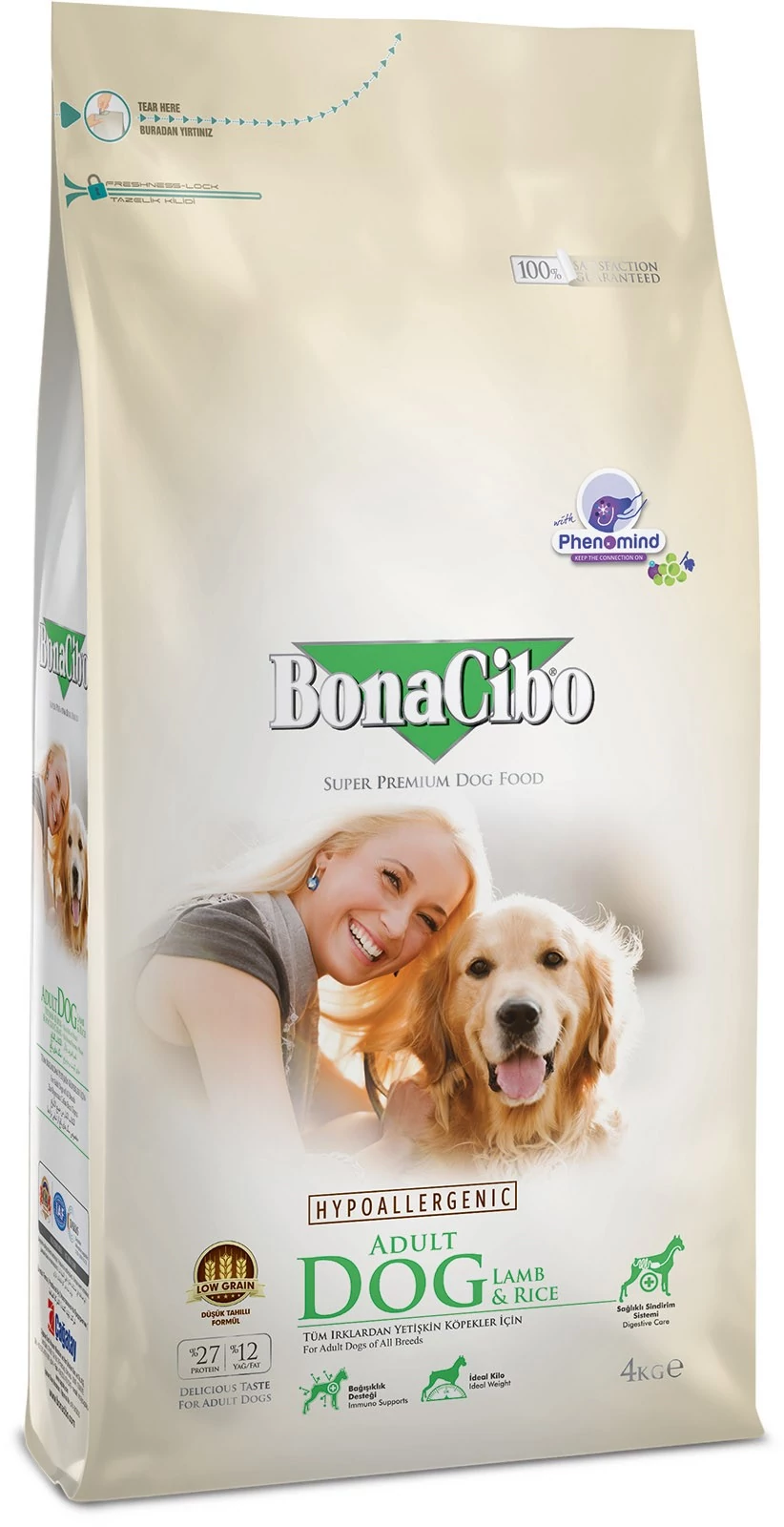 BONACIBO ADULT DOG Small Breed (Bárány, szardella és rizs) 4 kg