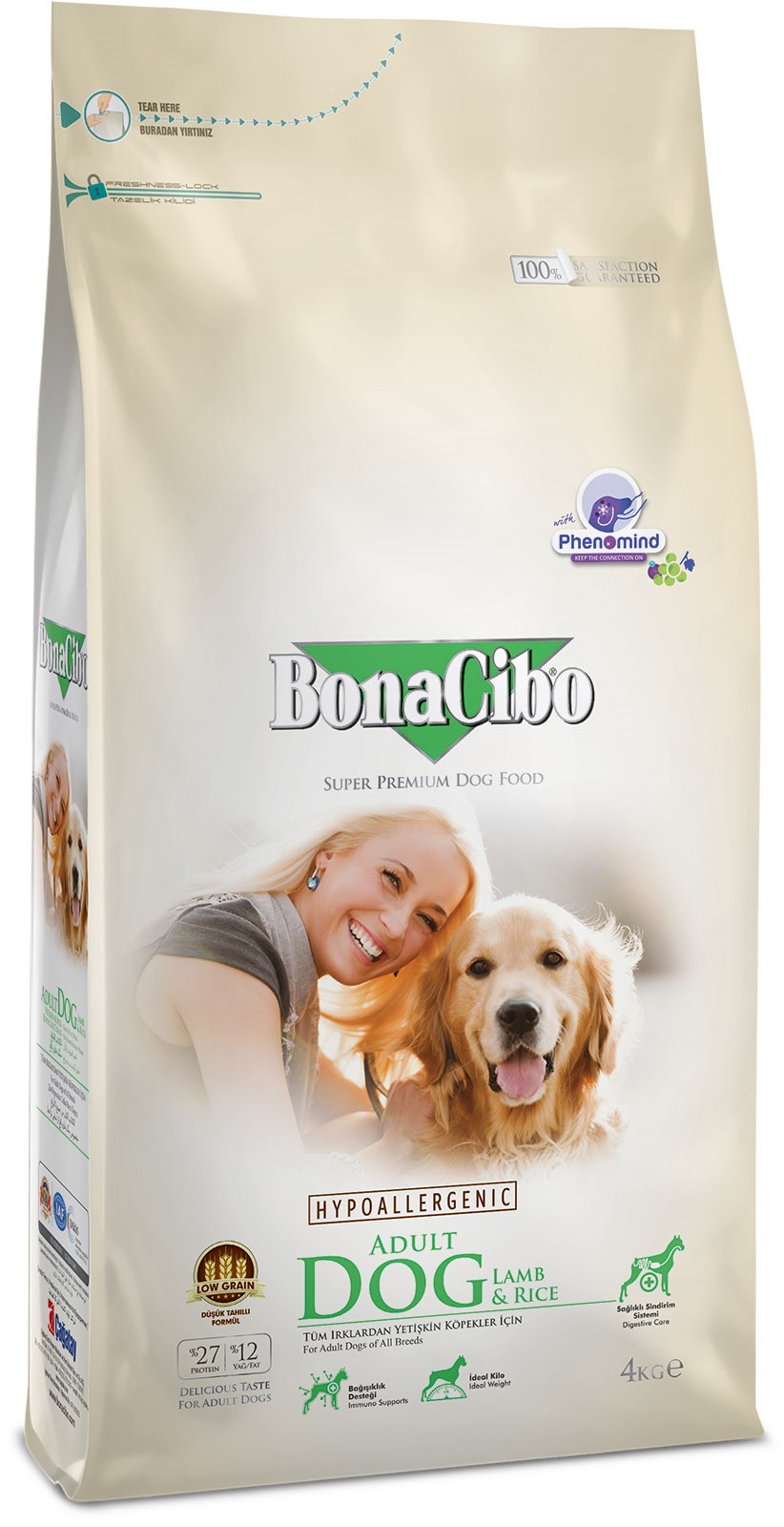 BONACIBO ADULT DOG (Bárány, szardella és rizs) 15 kg