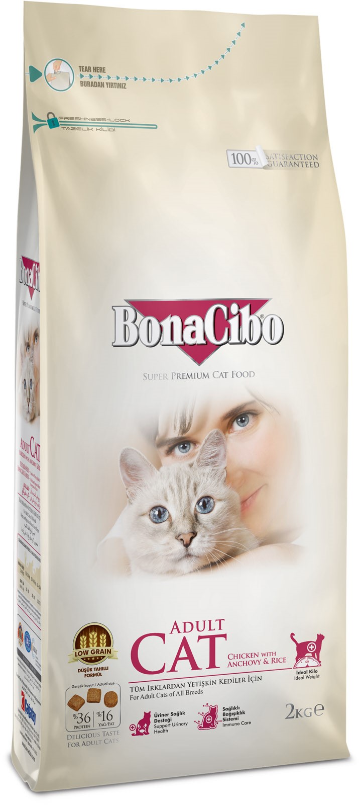 BONACIBO CAT (Csirke, szardella, rák és rizs) 5 kg
