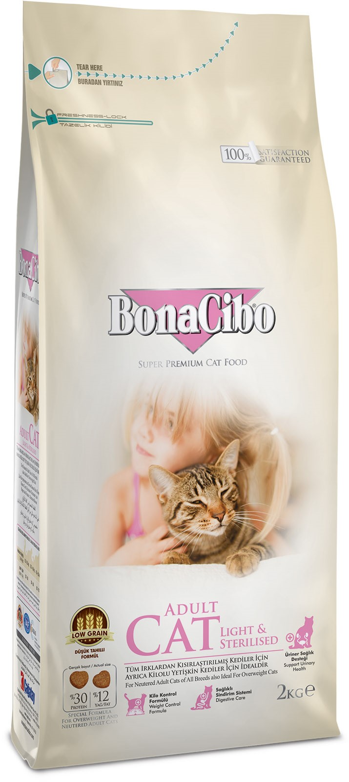 BONACIBO CAT (Light&Sterilized - Csirke, szardella, rák és rizs) 5 kg