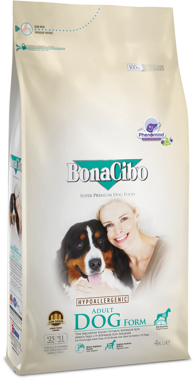 BONACIBO FORM DOG (Senior / Over Weight - Csirke, szardella és rizs) 15 kg
