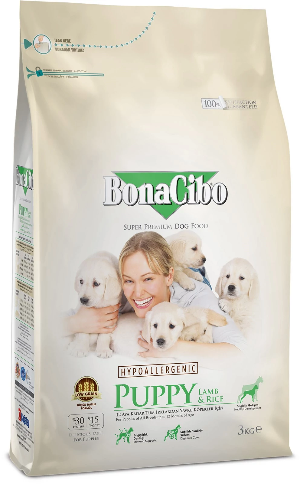 BONACIBO PUPPY (Bárány, szardella és rizs) 15 kg