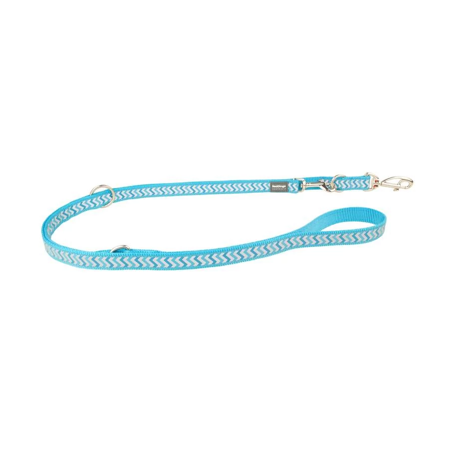 Red Dingo Reflective Ziggy Turquoise multi-purpose póráz 200 cm Medium