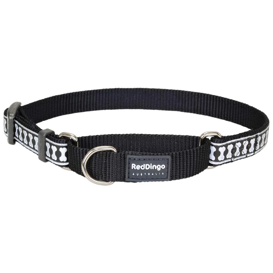 Red Dingo Reflective Black Small Martingale nyakörv
