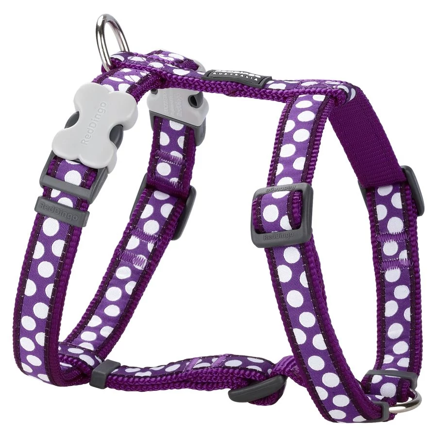 Red Dingo White Spots Purple Small Dog hám