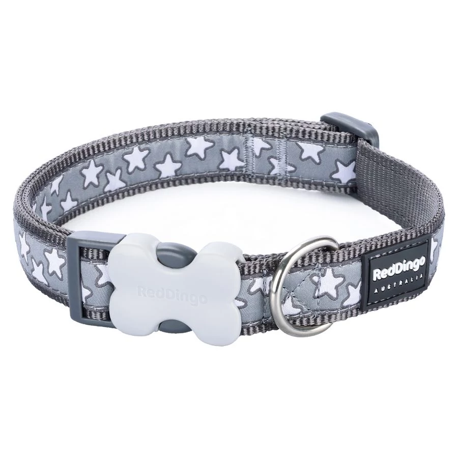 Red Dingo Stars Grey XS kutya nyakörv