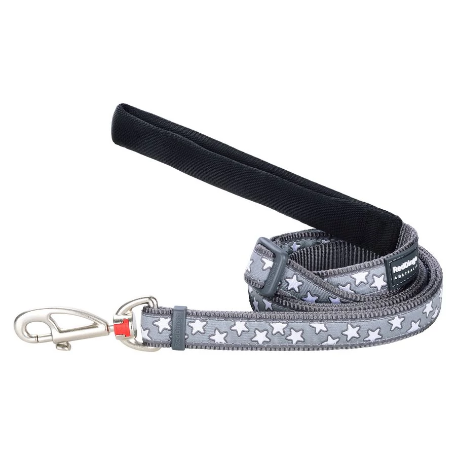 Red Dingo Stars Grey póráz 100-180 cm Small