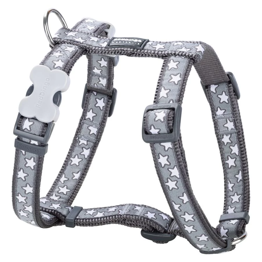 Red Dingo Stars Grey XLarge Dog hám