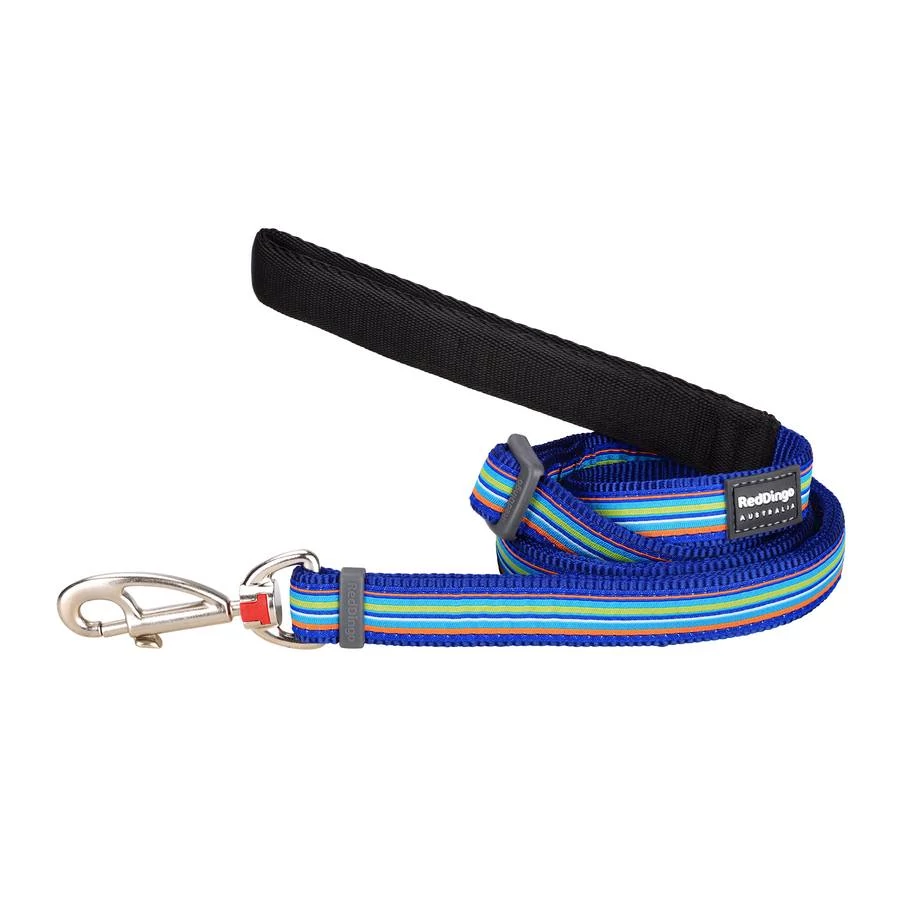 Red Dingo Horizontal Stripes Dark Blue póráz 100-180 cm XS