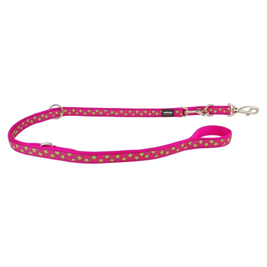 Red Dingo Stars Hot Pink multi-purpose póráz 200 cm Medium