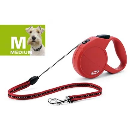 Flexi New Classic szalag M 5m piros 25kg-ig