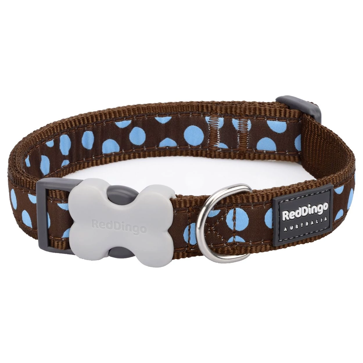 Red Dingo Blue Spots Brown Medium kutya nyakörv