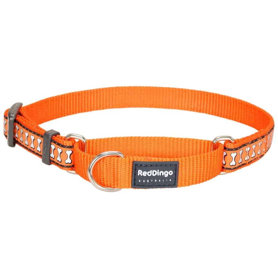 Red Dingo Reflective Orange Large Martingale nyakörv