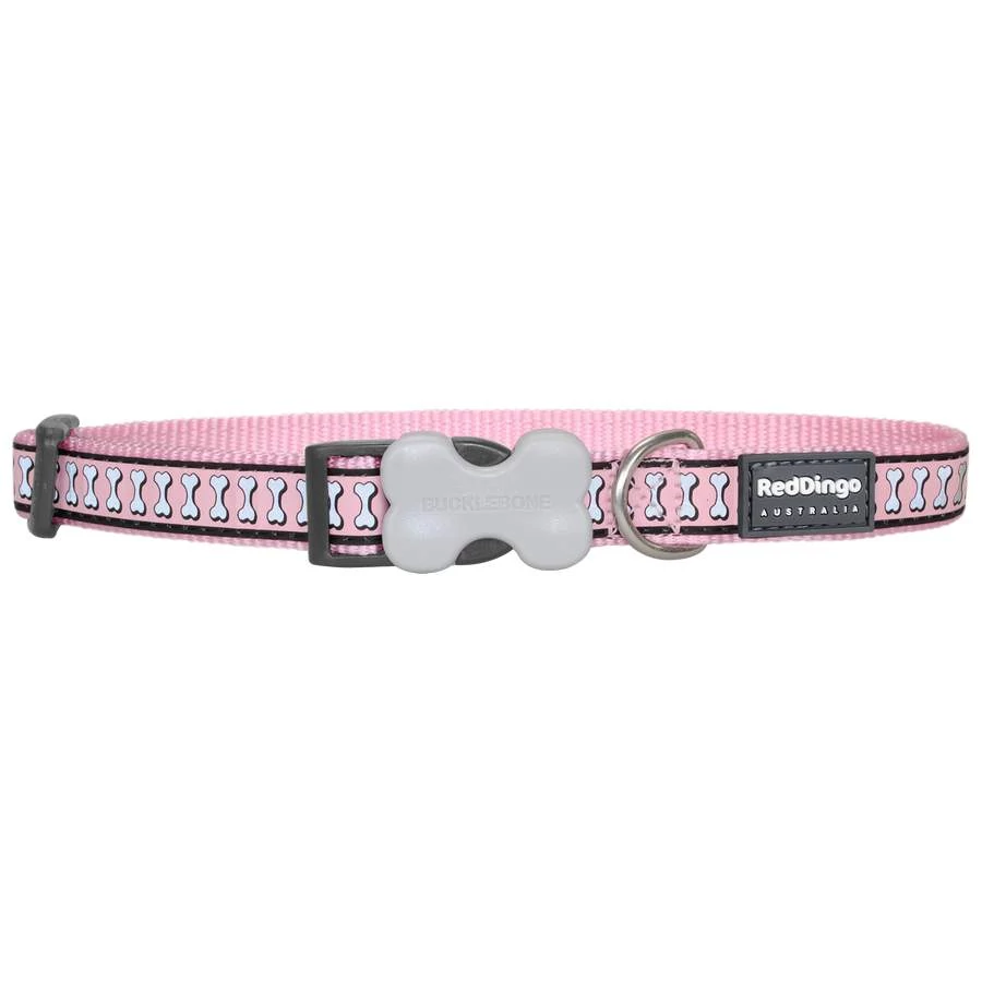 Red Dingo Reflective Pink XS kutya nyakörv