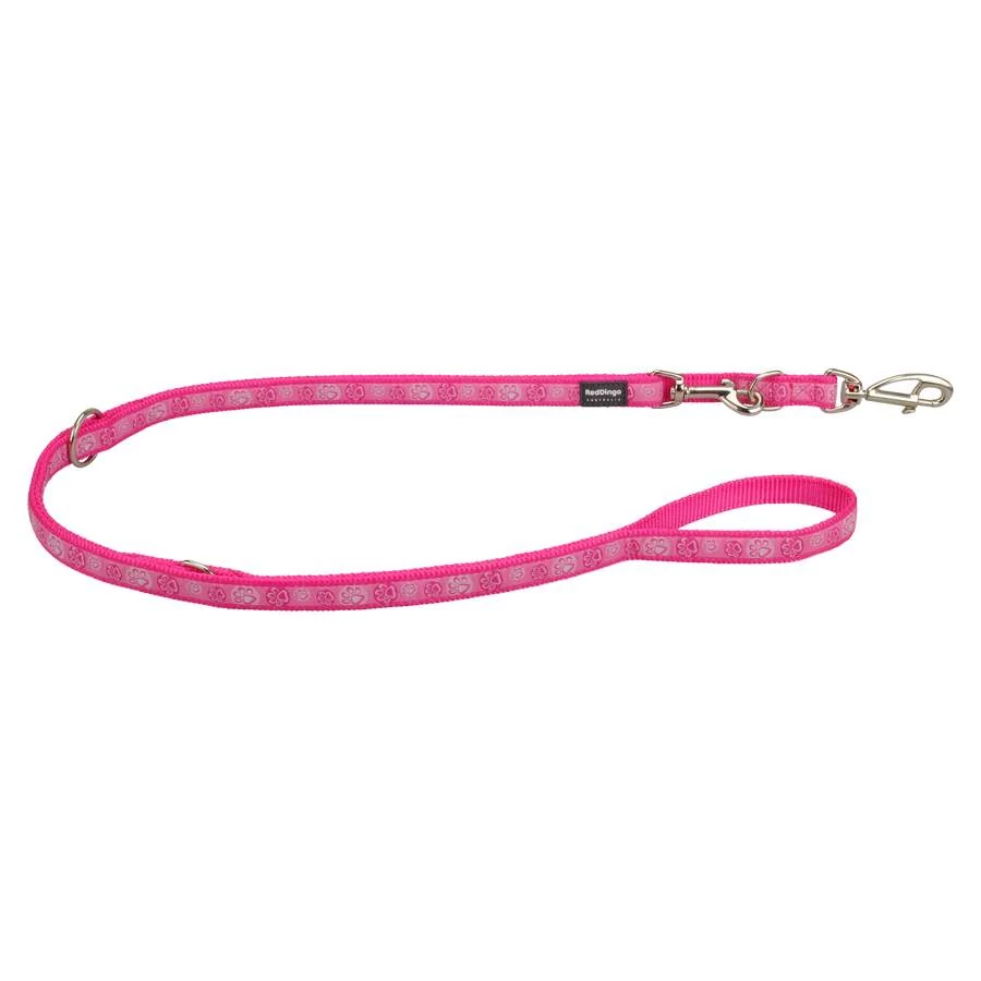 Red Dingo Paw Impressions Hot Pink multi-purpose póráz 200 cm XS