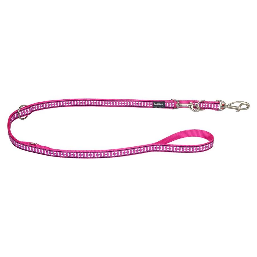 Red Dingo Reflective Hot Pink multi-purpose póráz 200 cm XS