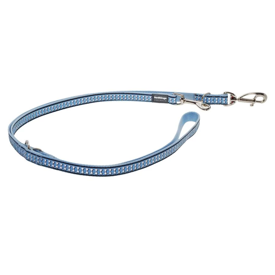 Red Dingo Reflective Light Blue multi-purpose póráz 180 cm Large