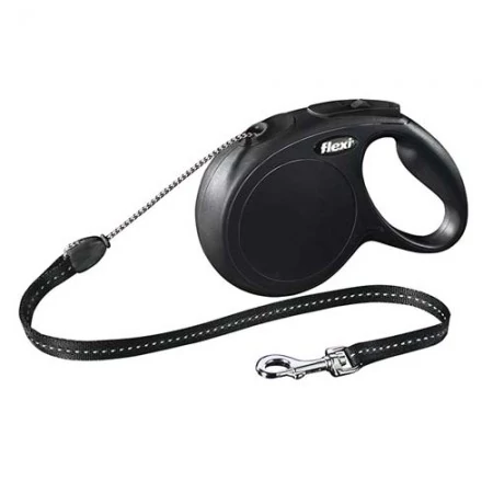 Flexi New Classic zsinór M 8m 20kg-ig fekete