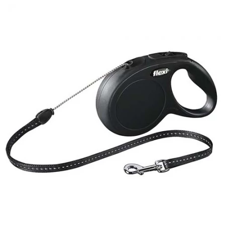Flexi New Classic zsinór S 5m 12kg-ig fekete