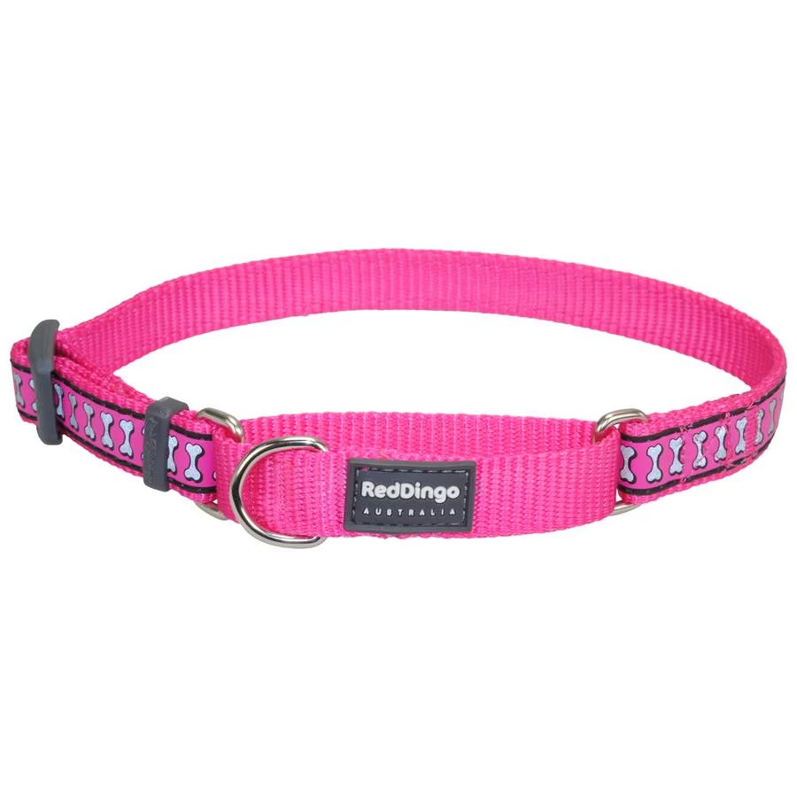 Red Dingo Reflective Hot Pink Medium Martingale nyakörv