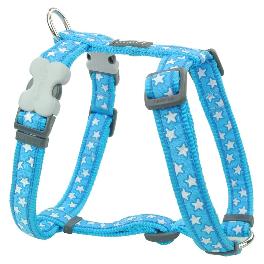 Red Dingo Stars Turquoise Small Dog hám