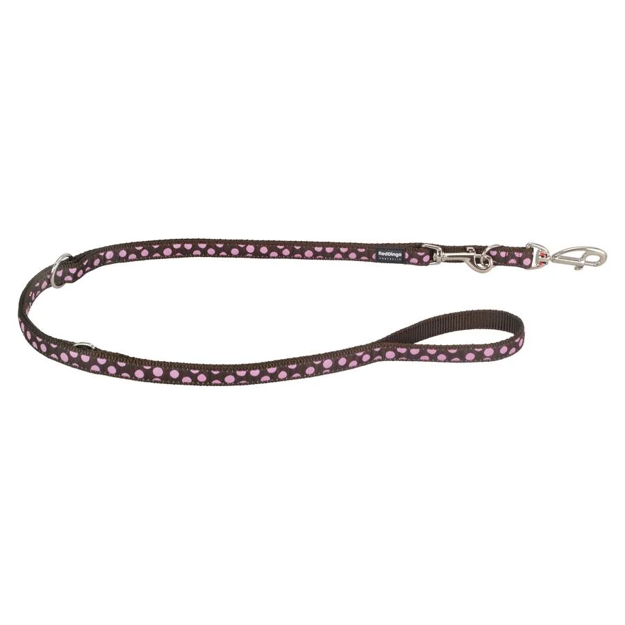 Red Dingo Pink Spots Brown multi-purpose póráz 200 cm Small