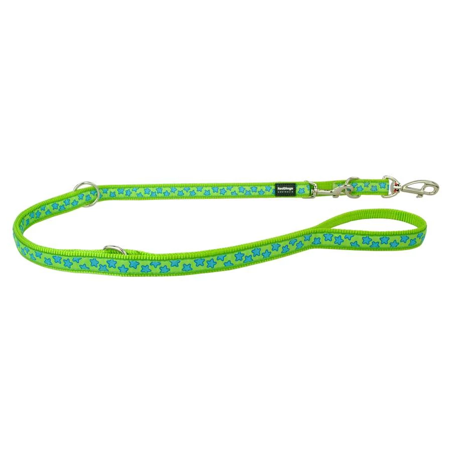 Red Dingo Stars Lime multi-purpose póráz 200 cm Small