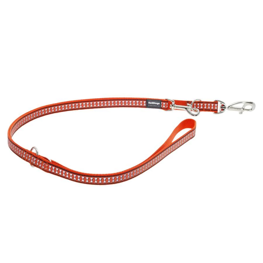 Red Dingo Reflective Orange multi-purpose póráz 200 cm Small
