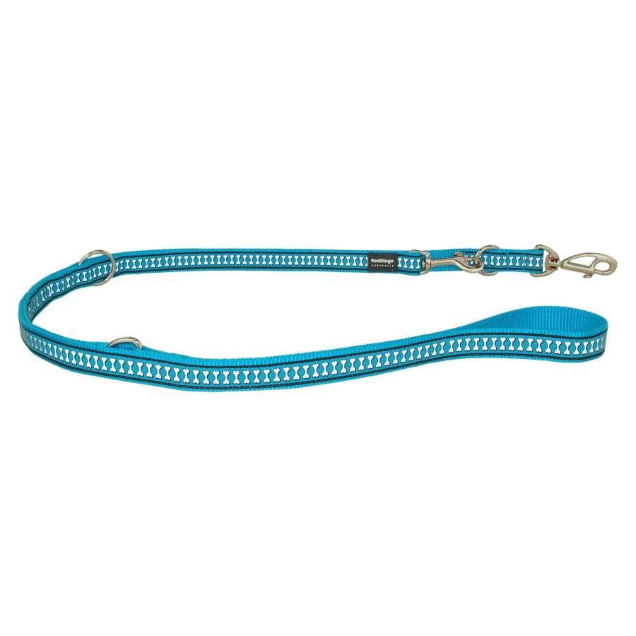 Red Dingo Reflective Turquoise multi-purpose póráz 200 cm Small