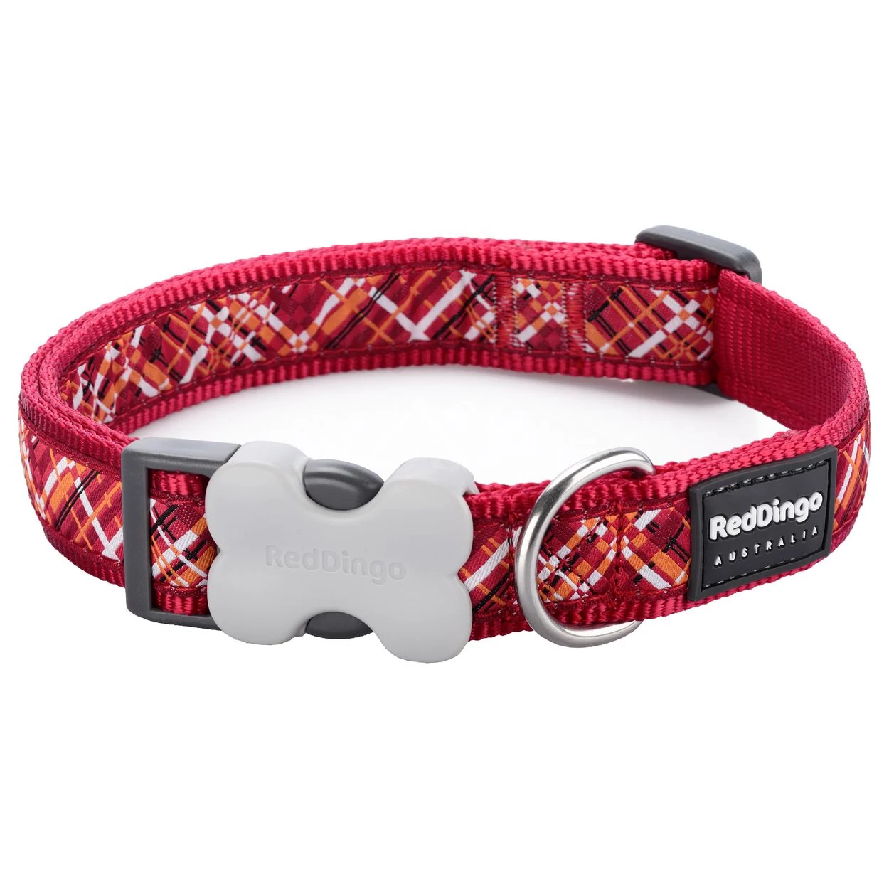 Red Dingo Flanno Red Medium kutya nyakörv