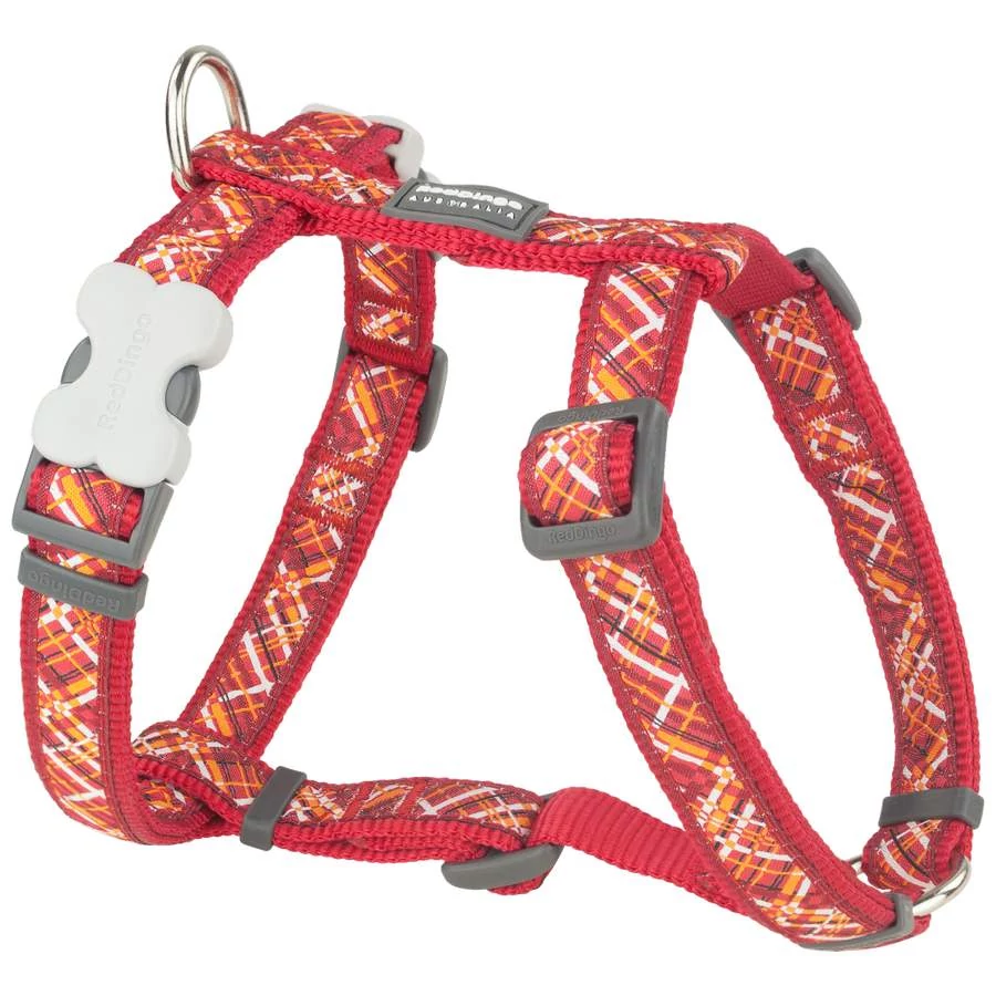 Red Dingo Flanno Red Medium Dog hám