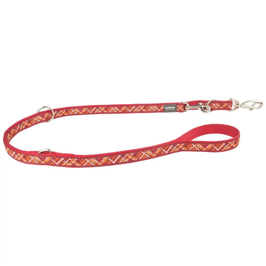 Red Dingo Flanno Red multi-purpose póráz 200 cm Small