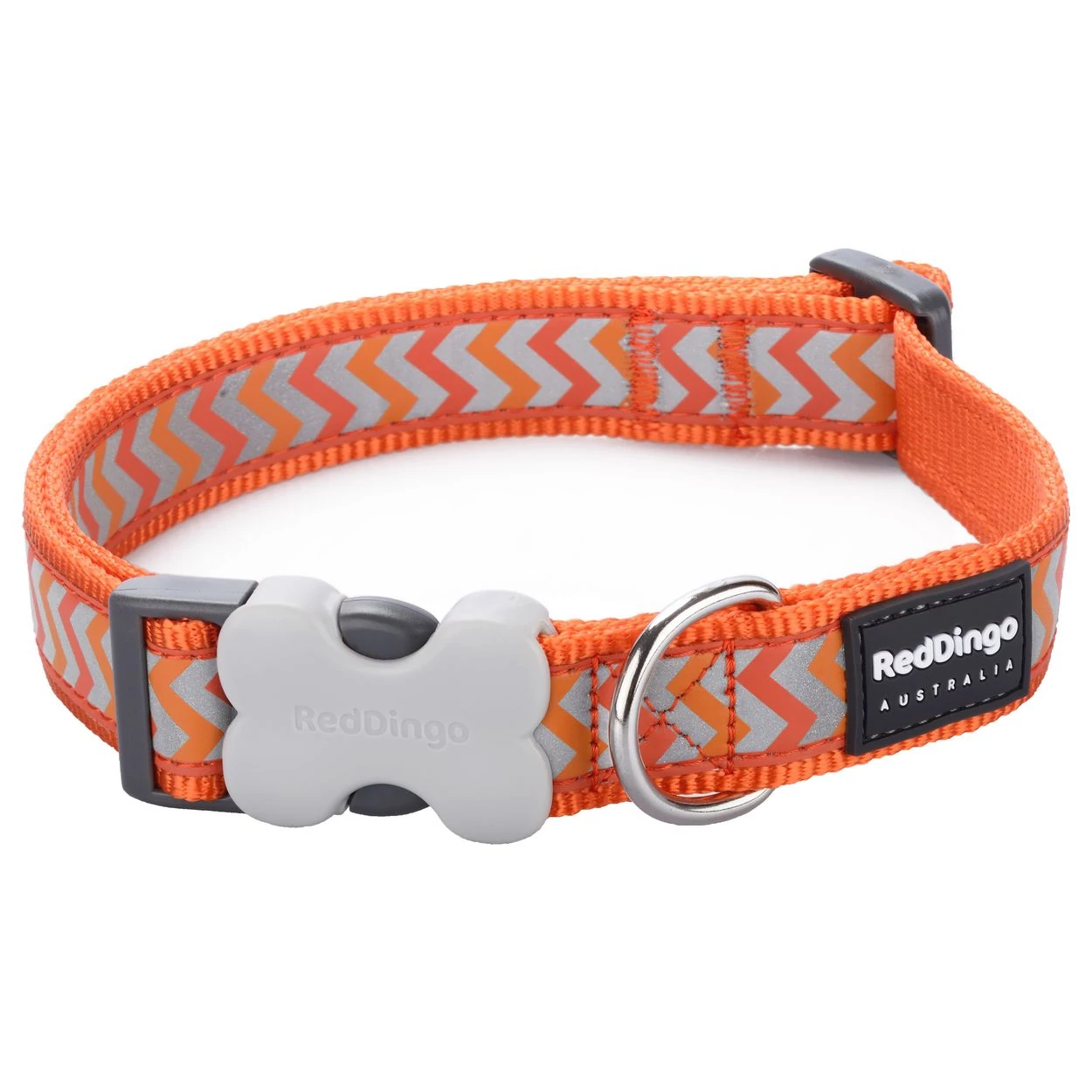 Red Dingo Reflective Ziggy Orange Medium kutya nyakörv