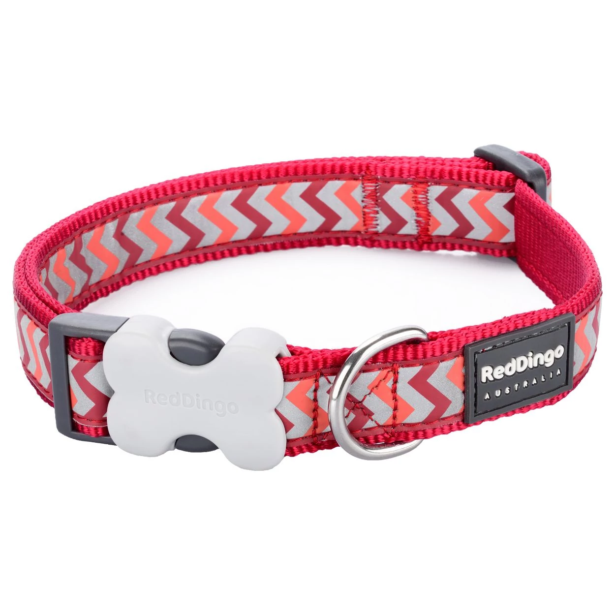 Red Dingo Reflective Ziggy Red Medium kutya nyakörv