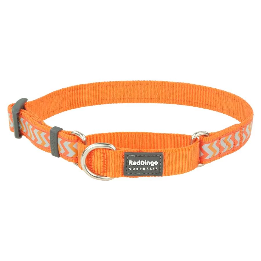 Red Dingo Reflective Ziggy Orange Large Martingale nyakörv