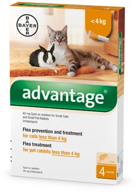 ADVANTAGE SPOT-ON CAT 0,4ML (4KG-IG) 4X