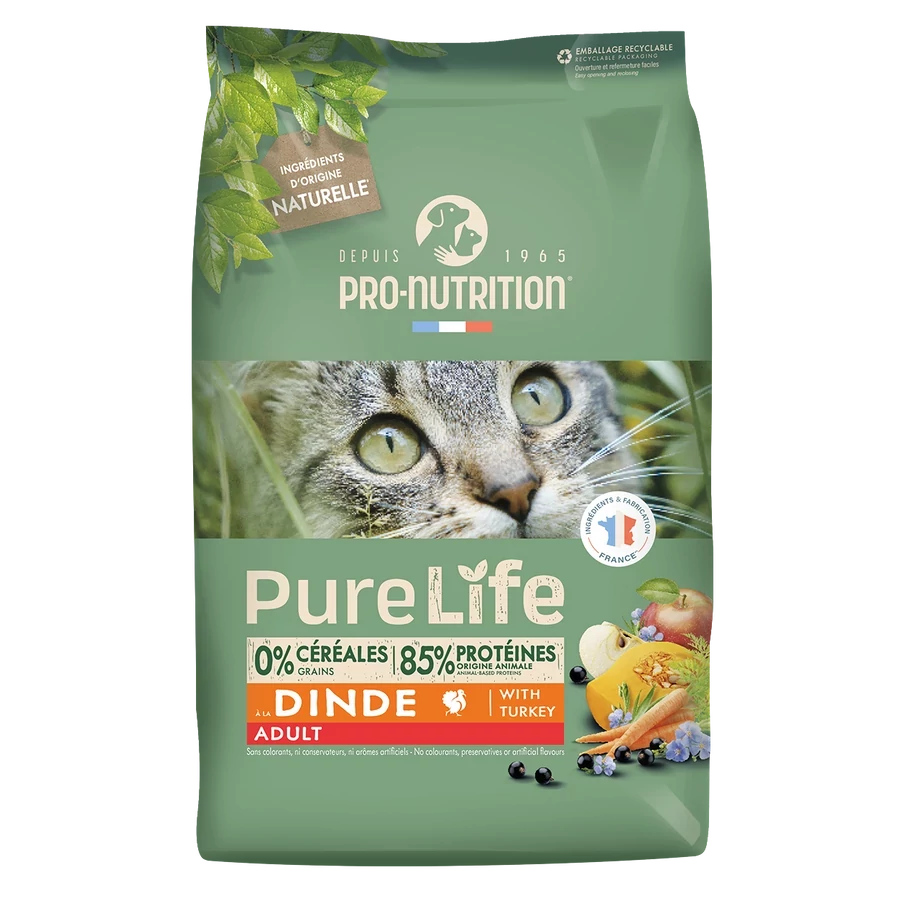 Flatazor Pro-Nutrition PureLife Cat Adult Turkey 8kg