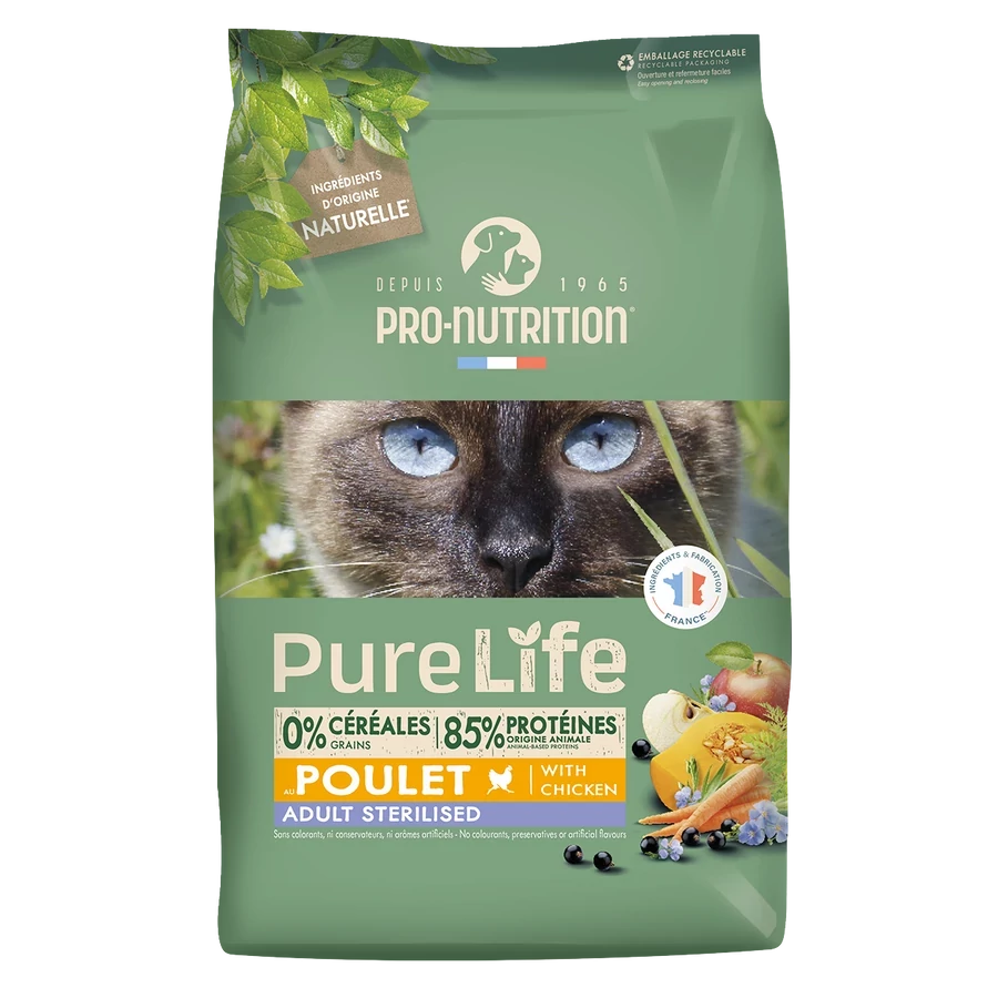 Flatazor Pro-Nutrition PureLife Cat Sterilized Chicken 8kg