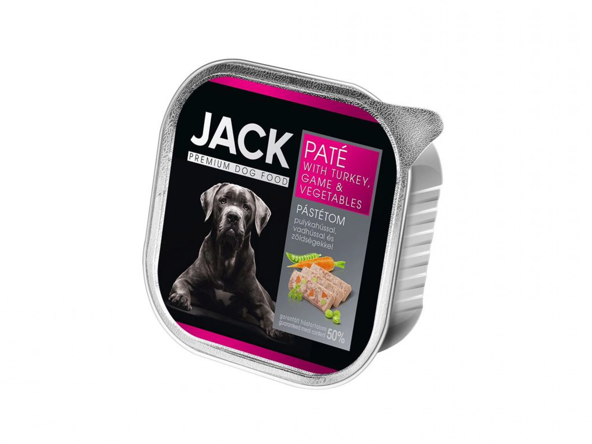 JACK kutya alutasakos pulyka, vad, zöldség 150g