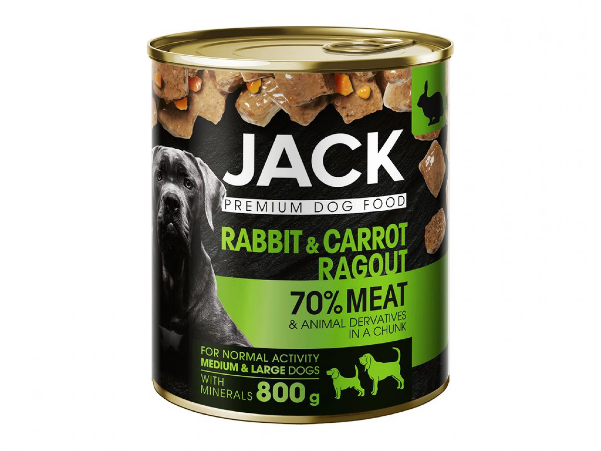 JACK kutya konzerv ragu nyúl-répa 800g