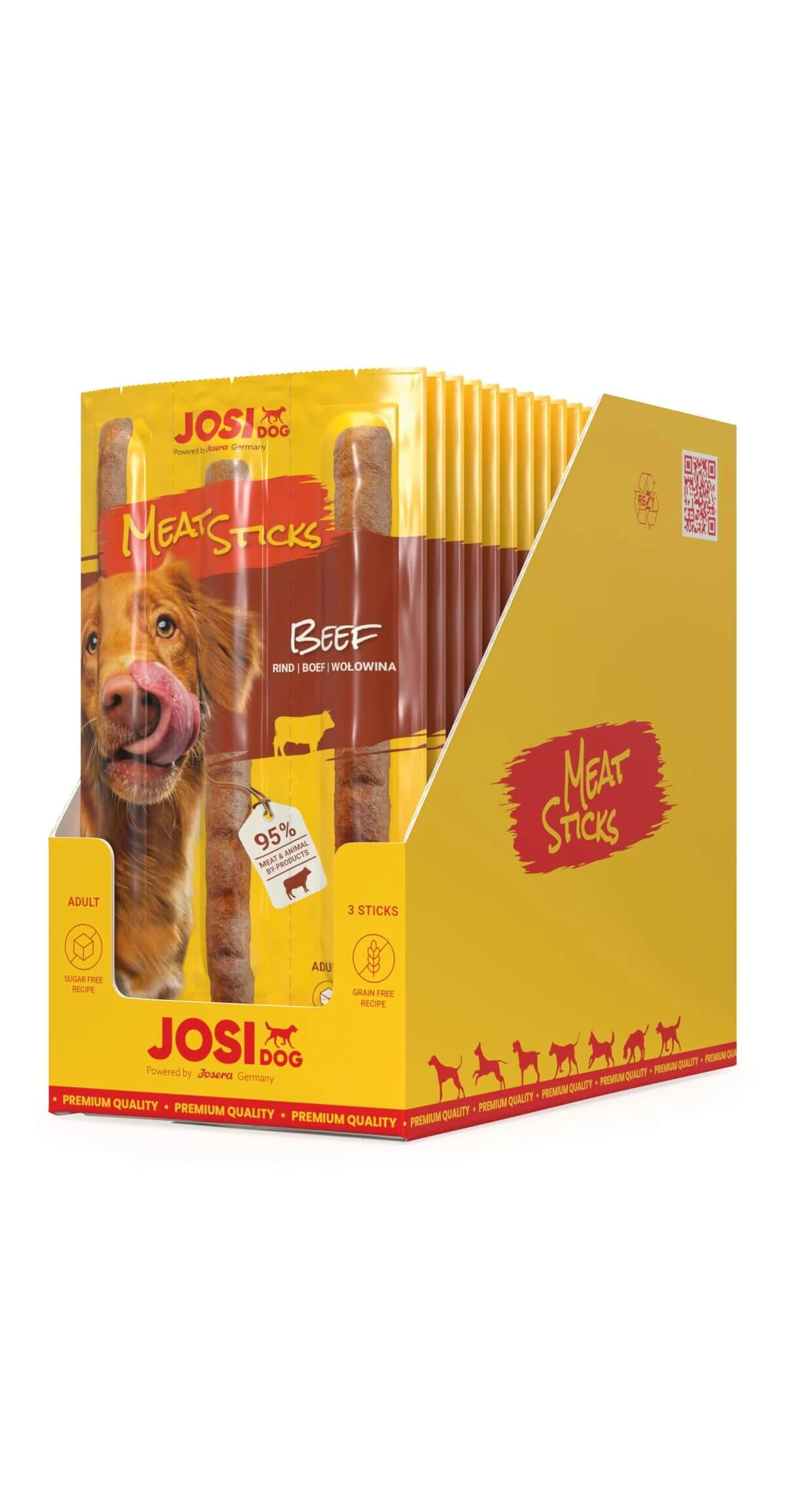 JosiDog Meat Sticks Beef 20x33g
