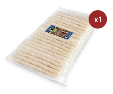 KENNEL CHEWING BONES WHITE TWIST BONES 12CM (100db) 700g