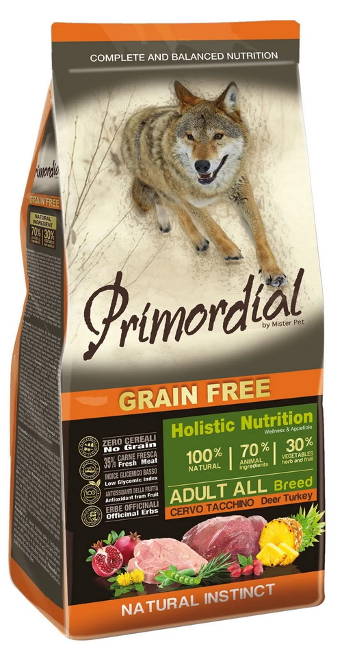 Primordial Grain Free Adult Rőtvad és Pulyka 12kg