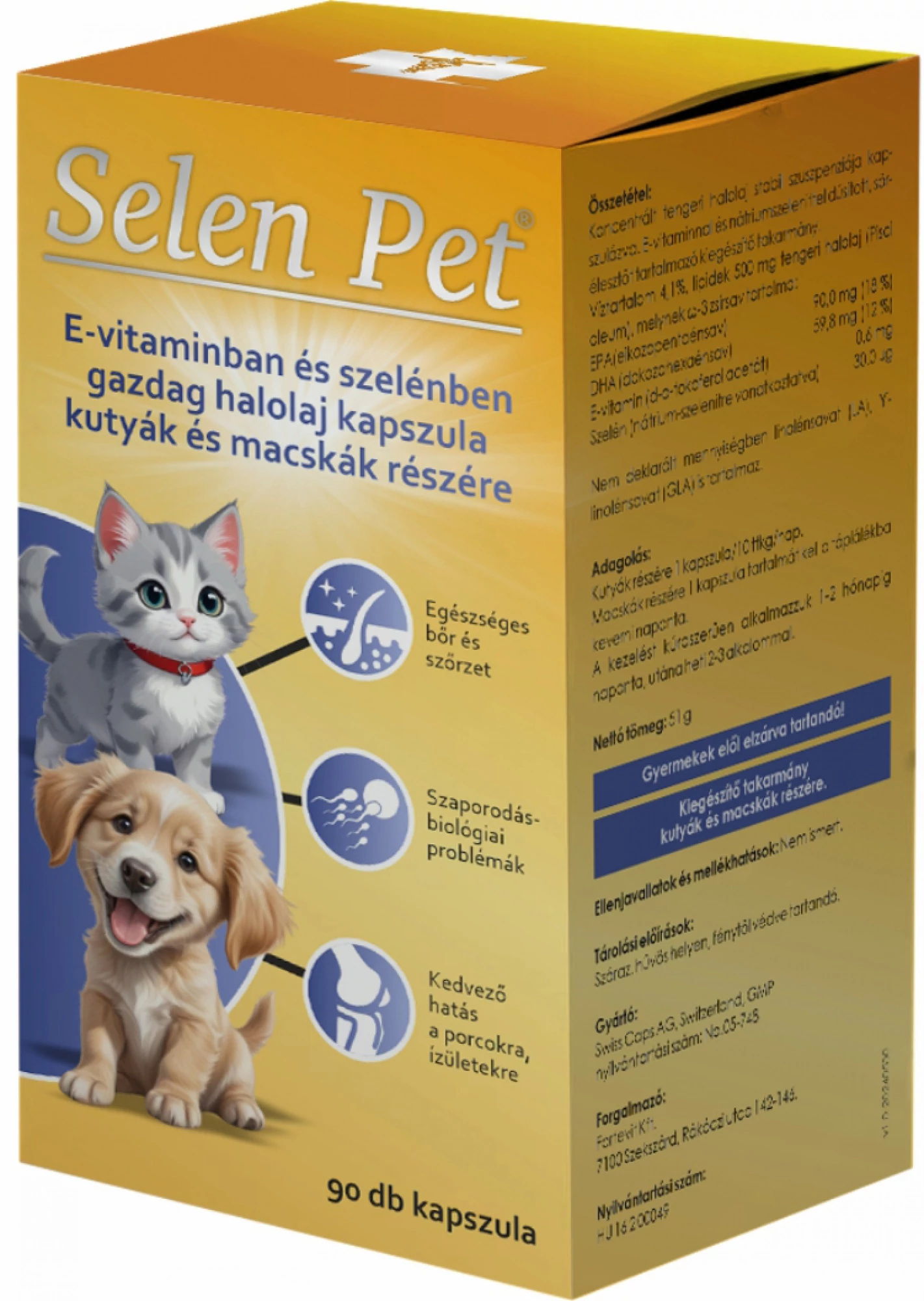 SELEN PET KAPSZULA 90X