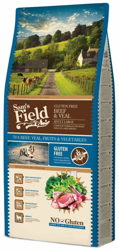 Sam's Field adult large gluten free marha, borjú 13 kg